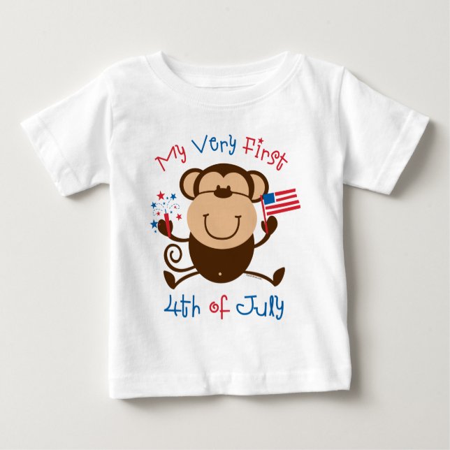 Mon 1er T-shirt enfant singe de la 4e génération (Devant)