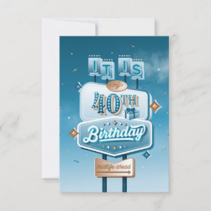 Mon 40e anniversaire Invitation de fête (petite)