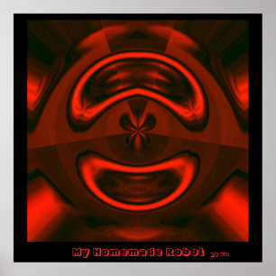 Mon affiche encadrée par robot fait maison