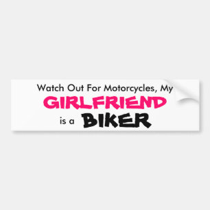 Mon amie est un Autocollant pare-chocs pour moto
