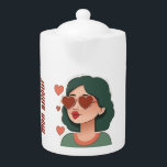 Mon Amour<br><div class="desc">Dieses Design bietet eine einfache, aber romantische Art, "meine Liebe" - "mon amour" zu sagen. Es enthält eine Darstellung einer Frau mit Herz und einen anpassbaren Standard-Text "mon amour".</div>