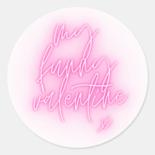 Mon amusant Sticker rond Valentine