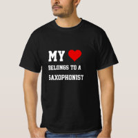 Mon Appartenance À Un T-shirt Saxophoniste