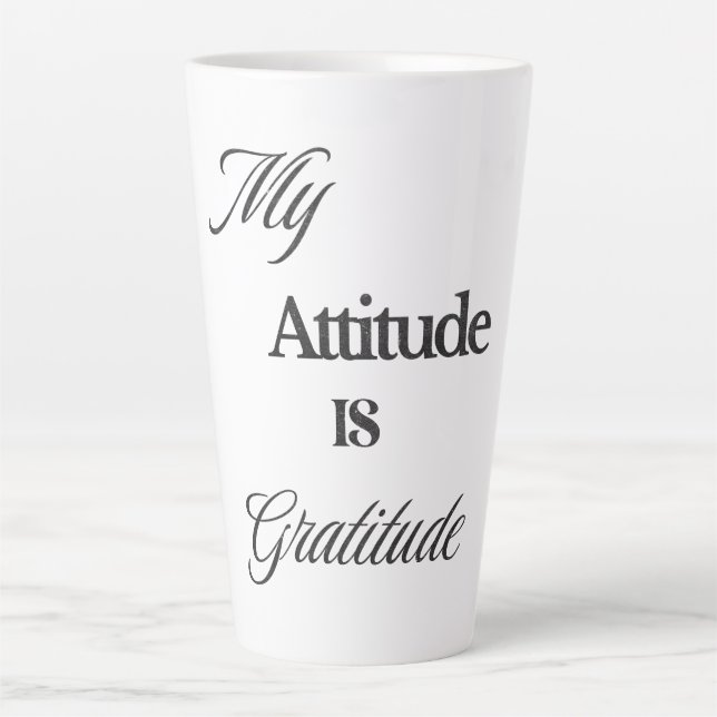 Mon attitude est Gratitude Latte Mug (Devant)
