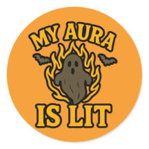 MON AURA EST ÉCLAIRÉE - Drôle Sticker Halloween Gh