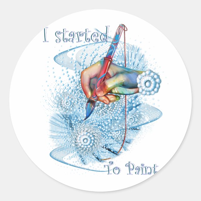 Mon autocollant rond classique (Devant)