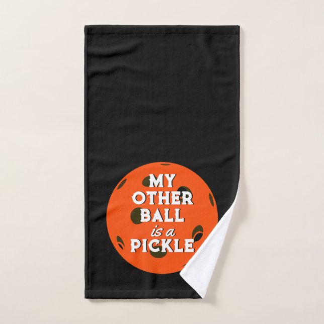 Mon Autre Bal Est Un Pickleball Orange Golfeur Pic (Serviette à main)