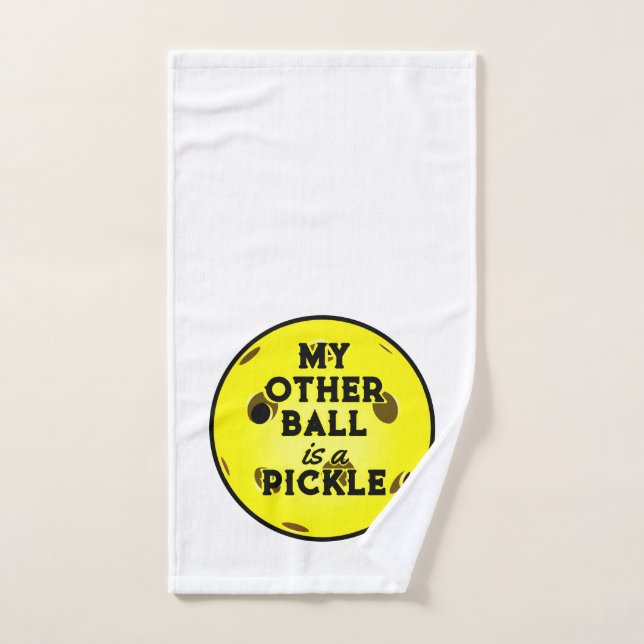 Mon Autre Boule Est Un Pickleball Jaune De Golfeur (Serviette à main)