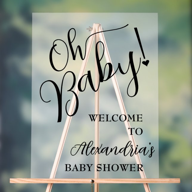Mon bébé ! Bienvenue du Baby shower de script (Neutre)