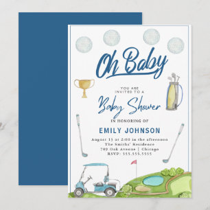 Mon bébé ! Cute Golf Baby shower Party Invitation