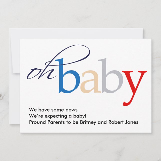 Mon bébé ! Faire-part de grossesse (Devant)