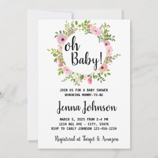 Mon bébé ! Invitation baby shower 