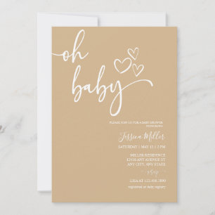 Mon bébé   Invitations de douche pour bébé neutres