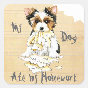 Mon Biewer Terrier Ate mon Sticker Carré
