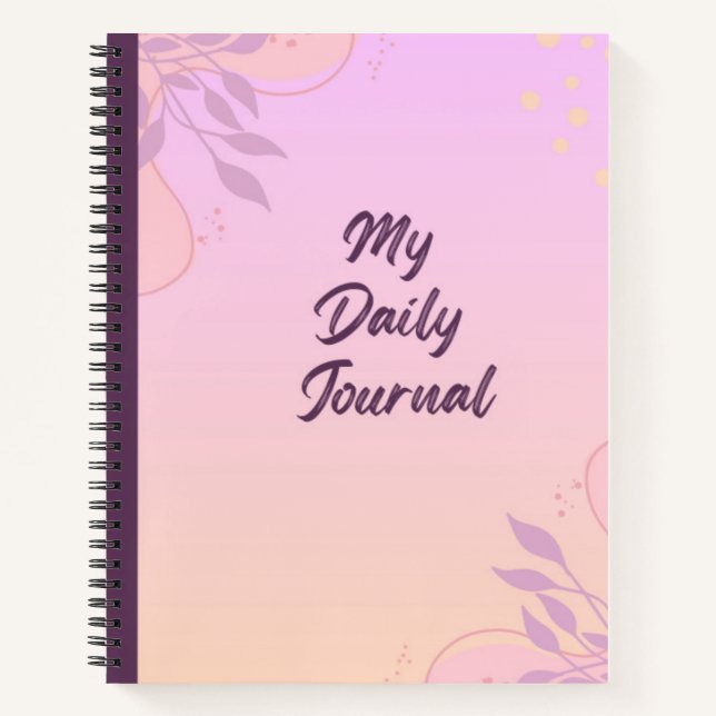 Mon cahier journalier à reliure spirale (Devant)