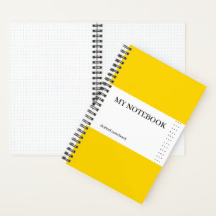 Mon Carnet, Carnet de journal pointillé, Jaune d'o