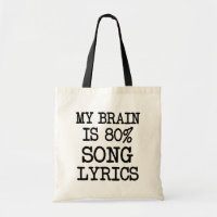 Mon cerveau est sac drôle de textes de chanson de