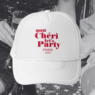 Mon Cherie Lass uns feiern Cherry Red Bold Truckerkappe