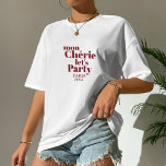 Mon Chérie Let’s Party Paris 20XX Custom Tri-Blend Shirt<br><div class="desc">Celebrate Parisian style and fun with this Mon Chérie Let’s Party Paris 20XX custom T-shirt. Perfect for bachelorette parties, bridal showers, birthdays, or any Paris-themed celebration, this chic and comfortable shirt makes a stylish statement. Personalize the year and details to create a unique keepsake that your guests or party crew...</div>