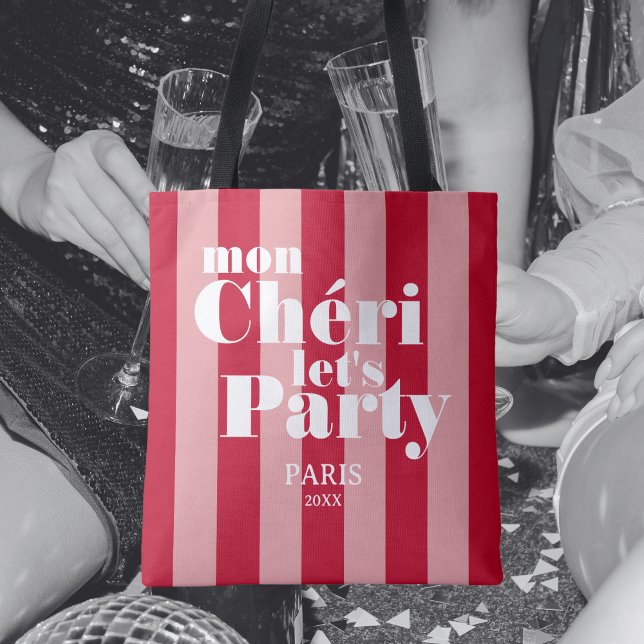 Mon Cherie Let's Party Cherry Red Bold Stripe Tasche (Von Creator hochgeladen)