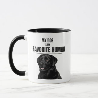 Mon chien est mon humain préféré – Tasse à café Bl