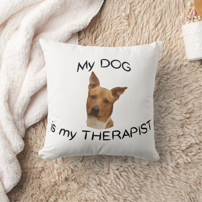 Mon chien est mon Thérapeute Oreiller (Couverture)