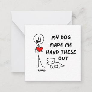Mon chien m'a fait distribuer ces cartes de la Sai