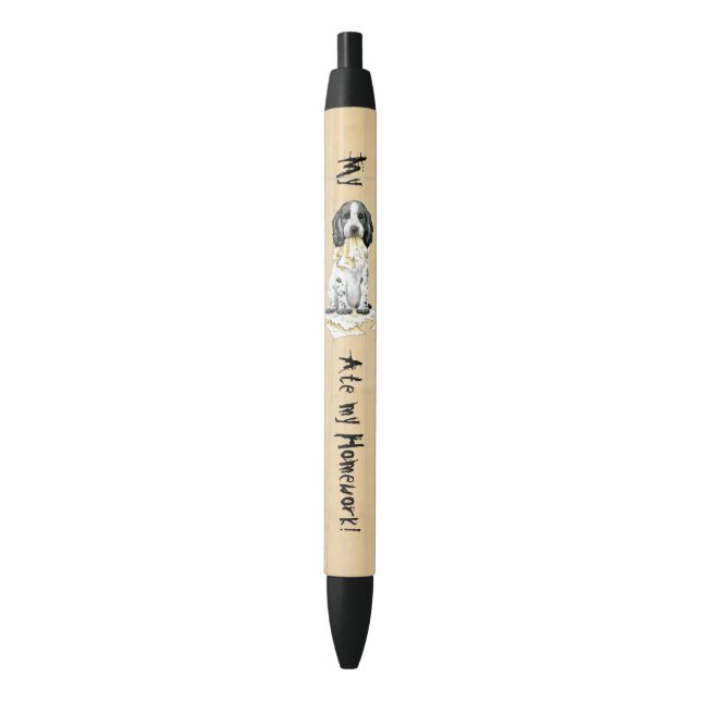 Mon Cocker Anglais A Mangé Mon Stylo D'Encre Noire (devant Vertical)