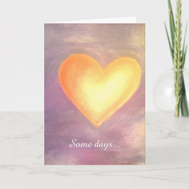 Mon coeur a besoin de vous carte de voeux (Devant)