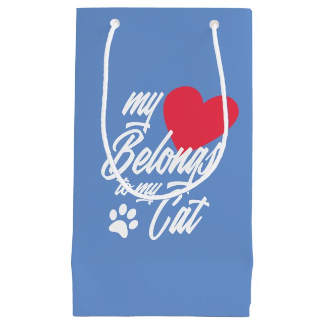 Mon coeur appartient à mon chat Valentine | Sac Ca (Devant)