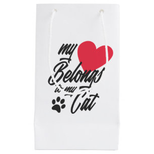 Mon coeur appartient à mon chat Valentine  Sac cad