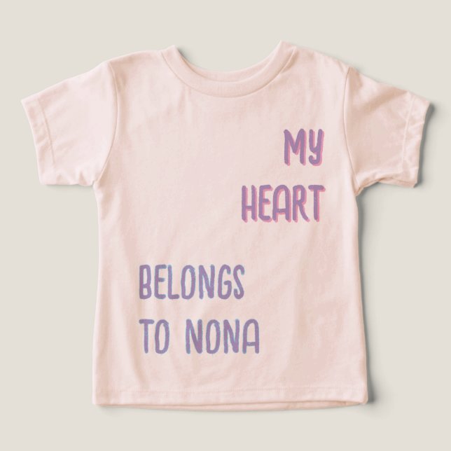 Mon coeur appartient à Nona- Un cadeau amoureux po (Design Recto)