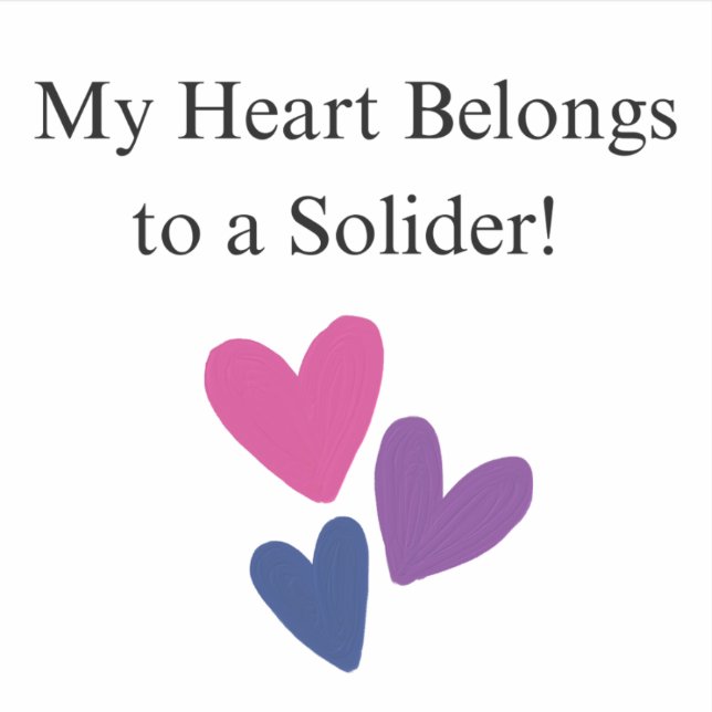 Mon coeur appartient à un autocollant de soldat (Devant)