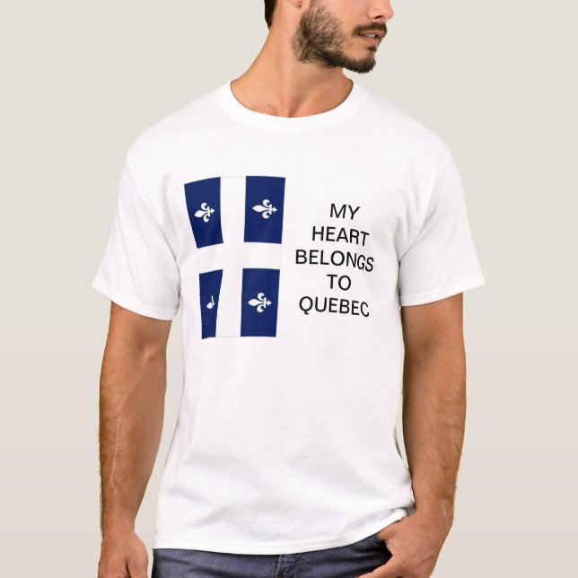 Mon coeur appartient au T-shirt de drapeau du (Devant)
