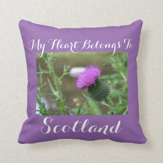 "Mon coeur appartient coussin de chardon en