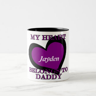 Mon coeur appartient dans la tasse de café de papa