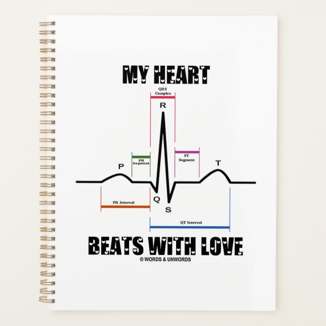 Mon coeur bat avec l'électrocardiogramme d'amour E (Devant)