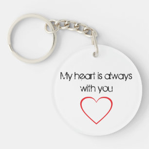 Mon coeur est toujours avec vous porte - clé