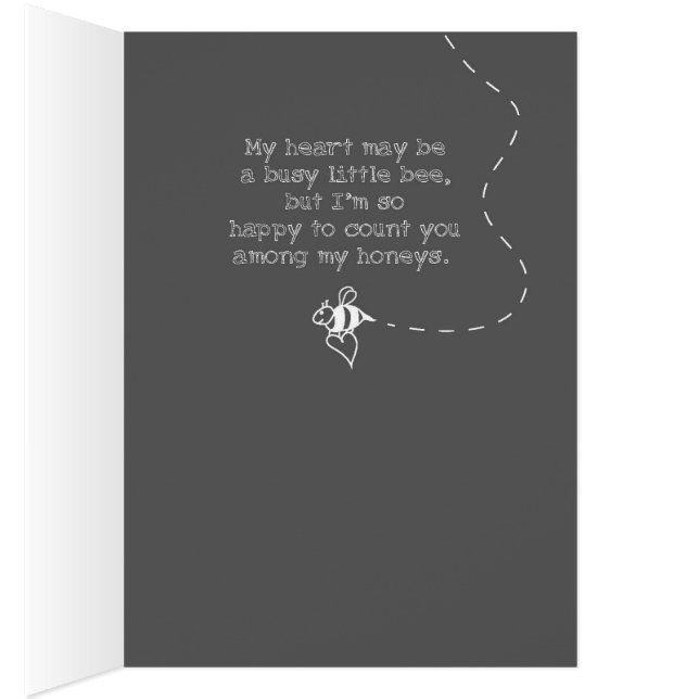 Mon coeur est une petite abeille occupée. (Intérieur (Droit))