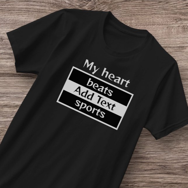 Mon coeur masculin bat le T-shirt sport (Créateur téléchargé)