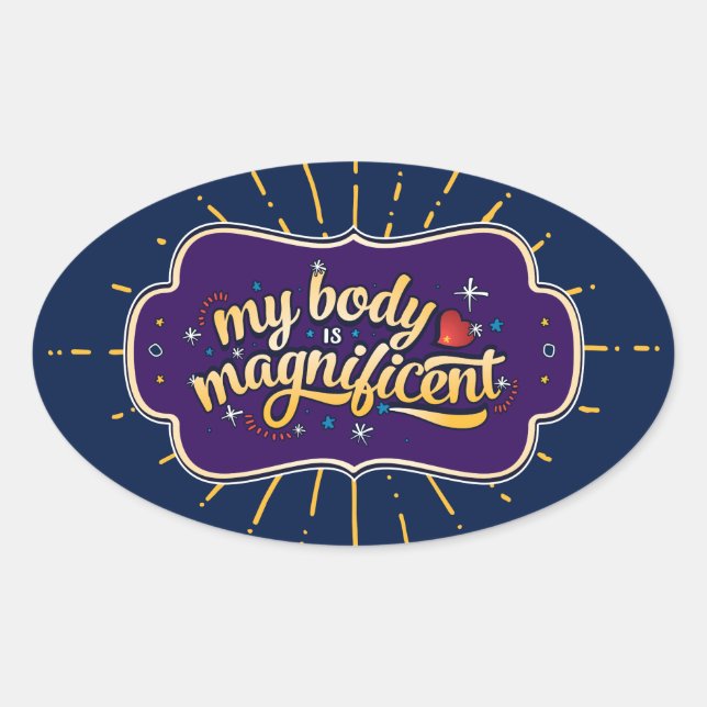 Mon corps est magnifique - Stickers (Devant)