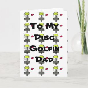 Mon disque golfin papa fête des pères carte de voe