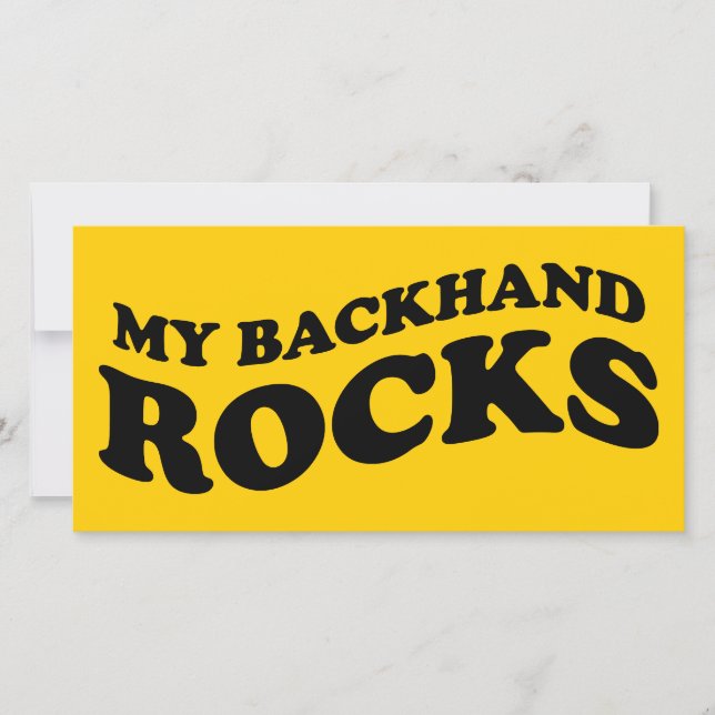 Mon dos rochers carte photo de tennis (Devant)