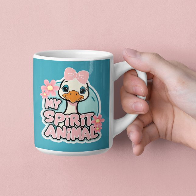 Mon Esprit Animal Goose Mug (This adorable, "my spirit animal" goose mug would make a great gift for someone special! )