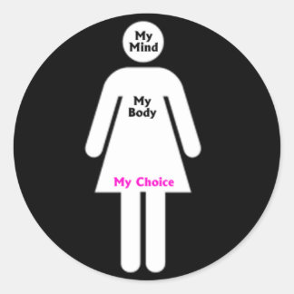 Mon esprit, mon corps, mon choix. Sticker Pro choi