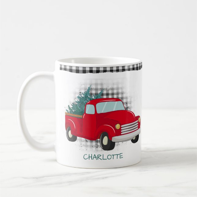 Mon film de Noël regarder Mug Camion Rouge (Gauche)