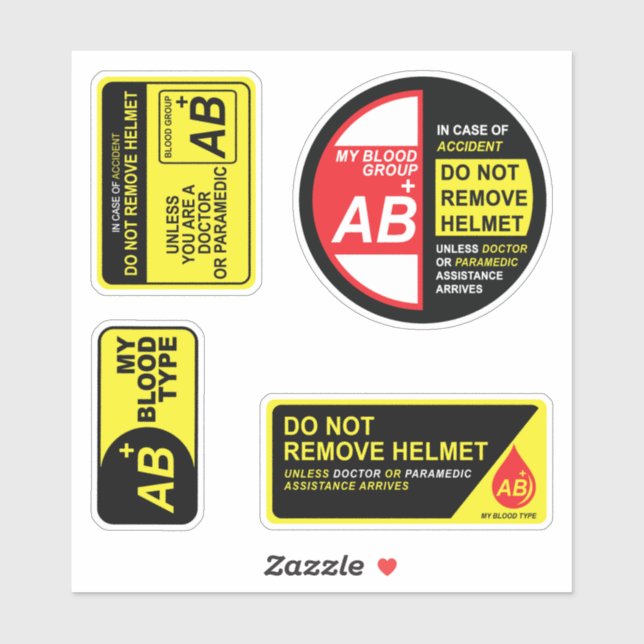 Mon groupe sanguin AB Plus Stickers Pack (Feuille)