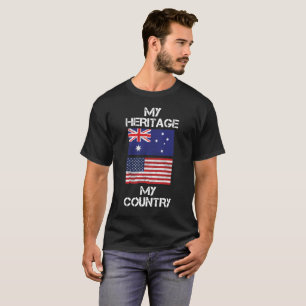 Mon héritage mon T-shirt américain australien de