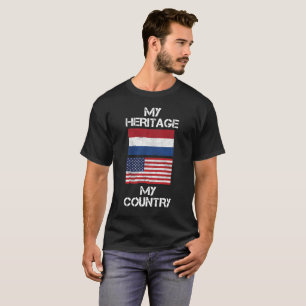 Mon héritage mon T-shirt américain néerlandais de