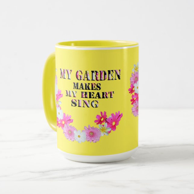 Mon Jardin Fait Chanter Mon Coeur, Mug De Café (Devant gauche)